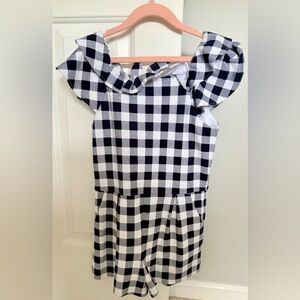 Janie and Jack Navy and White Checkered Dress